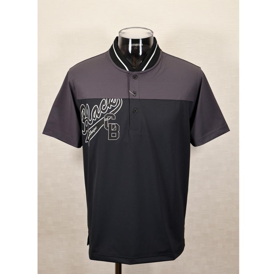 ★２０２５ 春夏 【25周年*002*】50%OFF【gu】カステルバジャック・切替スタジャン風リブ衿・半袖スタンドネック・ポロシャツ＜Lサイズ＞-bc216 | CASTELBAJAC