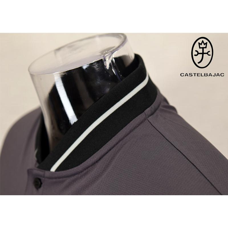 ★２０２５ 春夏 【25周年*002*】50%OFF【gu】カステルバジャック・切替スタジャン風リブ衿・半袖スタンドネック・ポロシャツ＜Lサイズ＞-bc216 | CASTELBAJAC | 04