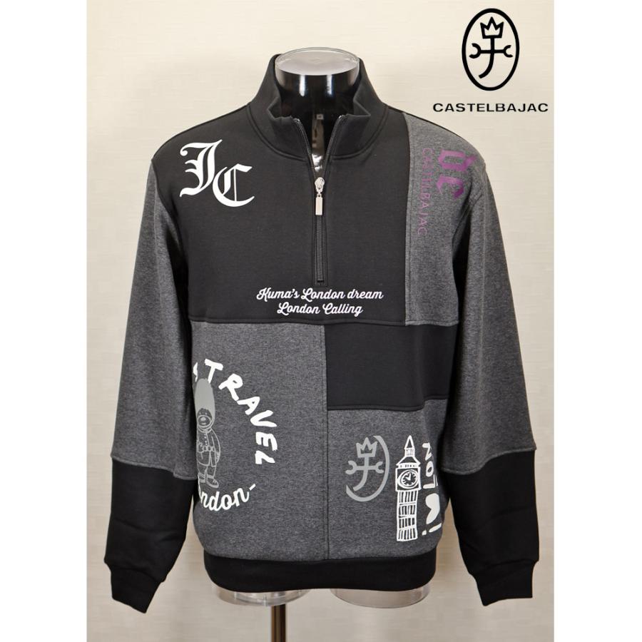 ★２０２５ 秋冬 新作 カステルバジャック【*002*】３０%OFF・ハーフジップトレーナー【裏ベロア起毛】＜Mサイズ・Lサイズ・LLサイズ＞-be134 | CASTELBAJAC