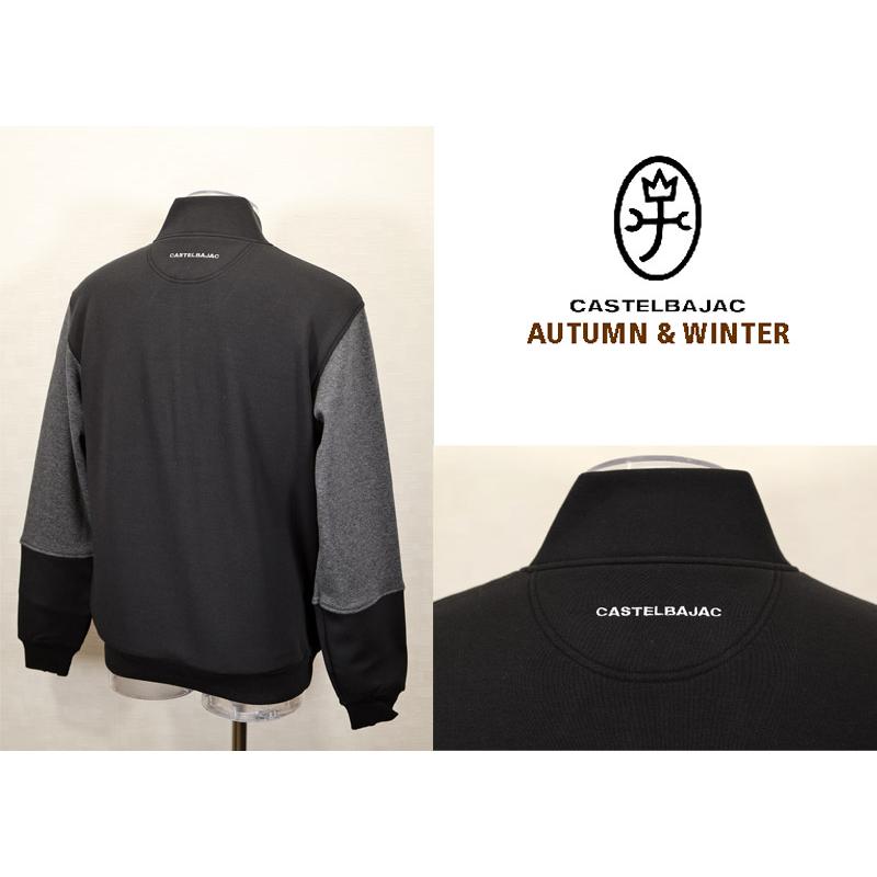 ★２０２５ 秋冬 新作 カステルバジャック【*002*】３０%OFF・ハーフジップトレーナー【裏ベロア起毛】＜Mサイズ・Lサイズ・LLサイズ＞-be134 | CASTELBAJAC | 01