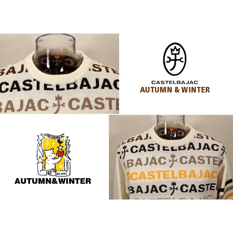 CASTELBAJAC ★2025 秋冬 新作 カステルバジャック【*002*】クルーネックセーター【ロゴジャガード】＜Mサイズ・Lサイズ ...