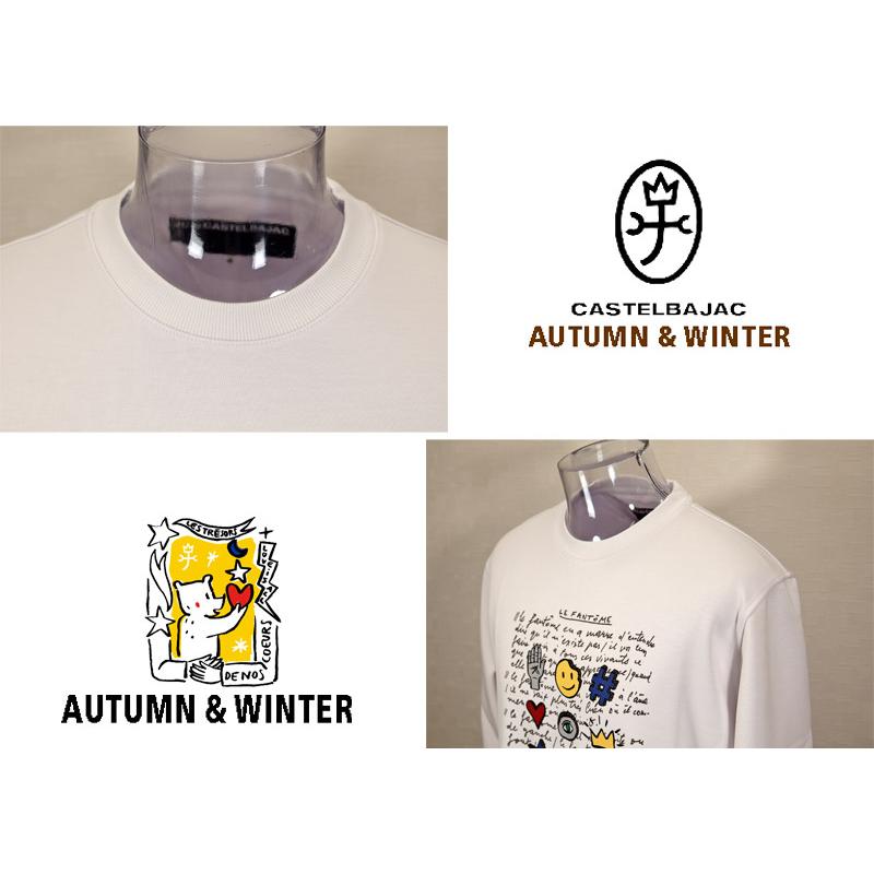 ★２０２５ 秋冬 新作 カステルバジャック【*002*】３０%OFF・ポッププリント・クルネックトレーナー＜Mサイズ・Lサイズ・LLサイズ＞-be37 | CASTELBAJAC | 03
