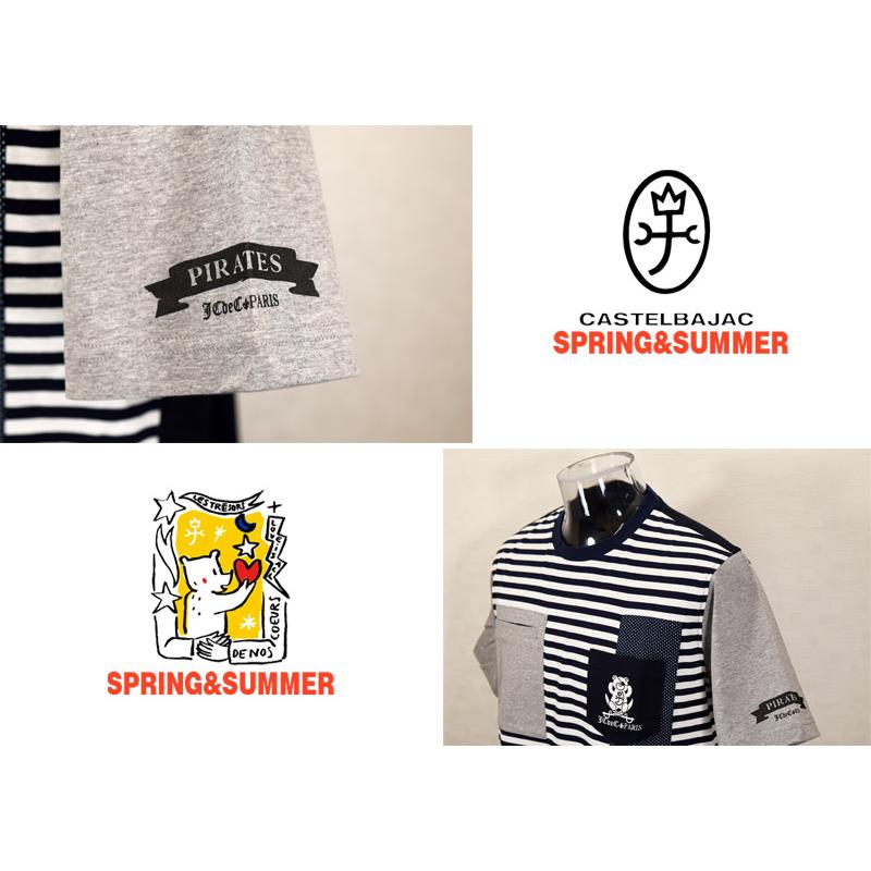 ★２０２６ 春夏 新作 【*26 SALE*】カステルバジャック・３０%OFF・【*002*】半袖・Tシャツボーダー・ドット切替＜M・L・LL＞-bf113・bf114・bf115 | CASTELBAJAC | 03