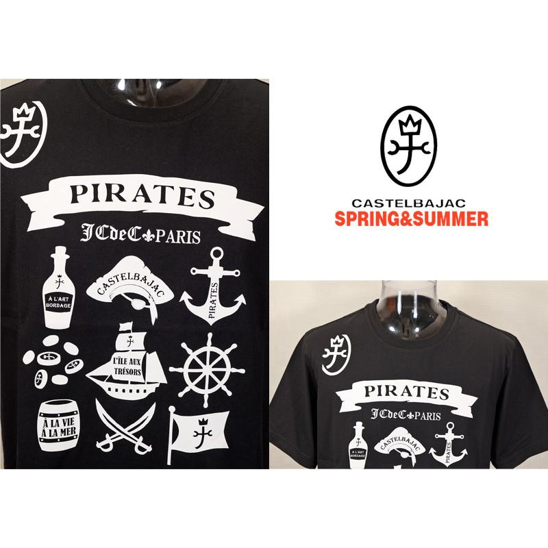 ★２０２６ 春夏 新作【*26 SALE*】 カステルバジャック・３０%OFF・【*002*】半袖・Tシャツ・パイレーツ柄プリント＜M・L・LL＞-bf119・bf120・bf121 | CASTELBAJAC | 01