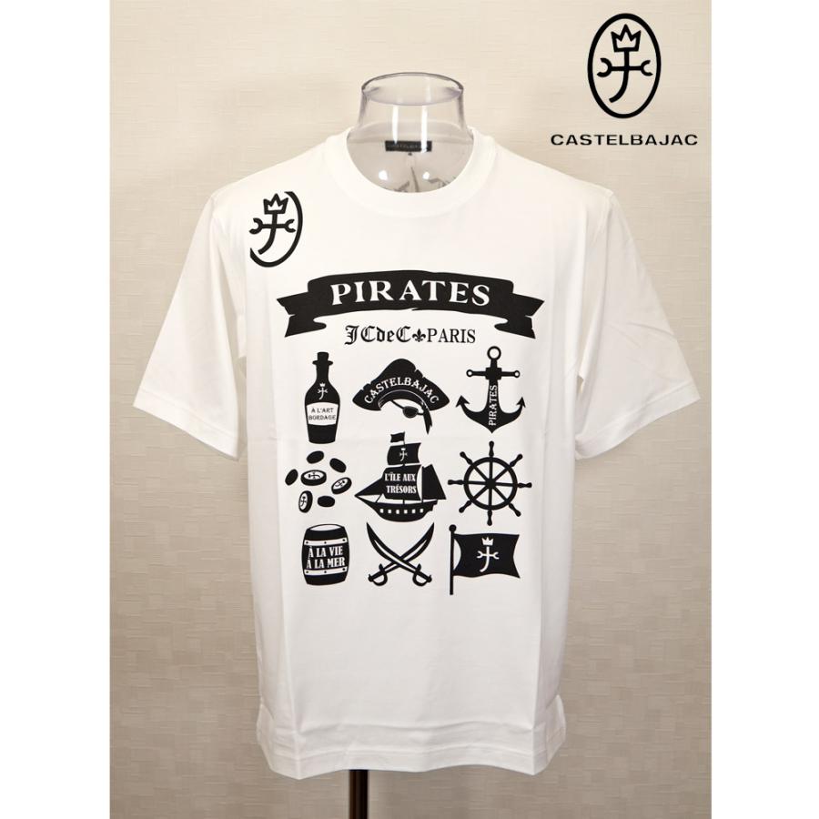 ★２０２６ 春夏 新作【*26 SALE*】 カステルバジャック・３０%OFF・【*002*】半袖・Tシャツ・パイレーツ柄プリント＜M・L・LL＞-bf122・bf123・bf124 | CASTELBAJAC