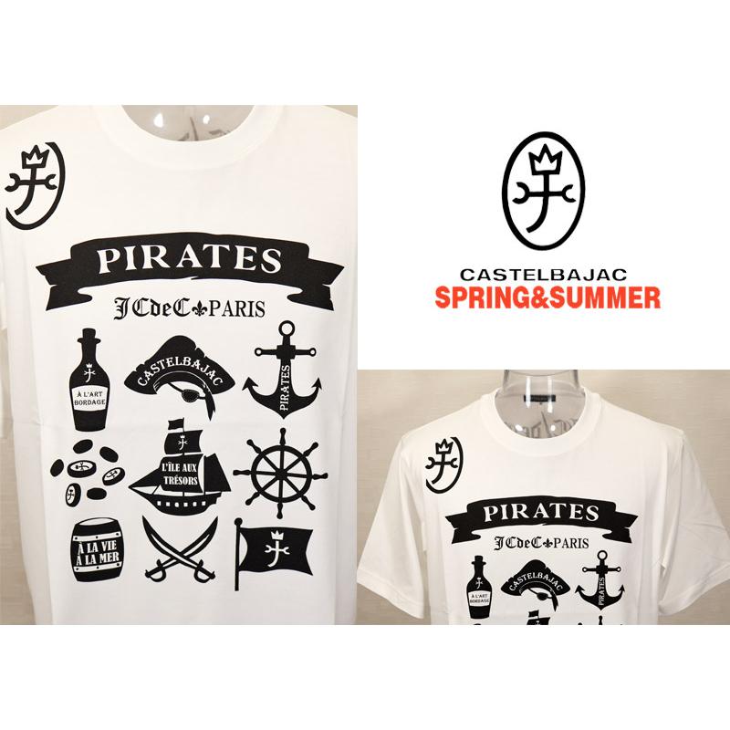 ★２０２６ 春夏 新作【*26 SALE*】 カステルバジャック・３０%OFF・【*002*】半袖・Tシャツ・パイレーツ柄プリント＜M・L・LL＞-bf122・bf123・bf124 | CASTELBAJAC | 01