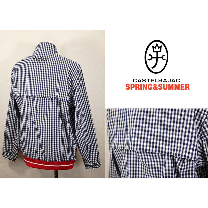 ★２０２６ 春夏 新作 カステルバジャック【*002*】綿ポリサッサー地・ギンガムチェックブルゾン＜Mサイズ・Lサイズ・LLサイズ＞-bf19・bf20・bf21 | CASTELBAJAC | 01