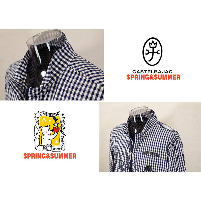★２０２６ 春夏 新作 カステルバジャック【*002*】綿ポリサッサー地・ギンガムチェックブルゾン＜Mサイズ・Lサイズ・LLサイズ＞-bf19・bf20・bf21 | CASTELBAJAC | 03