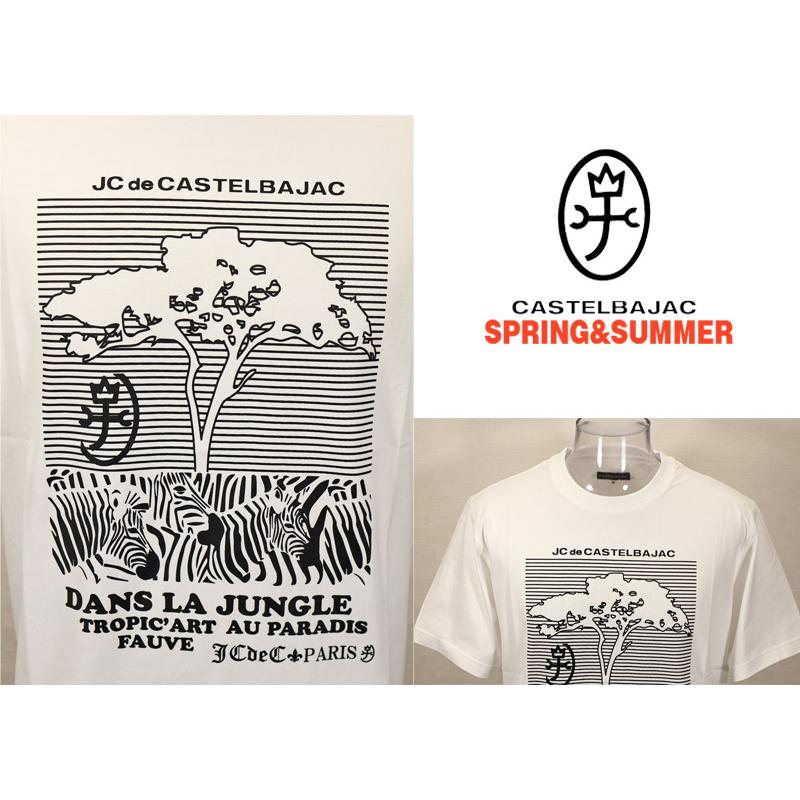 ★２０２６ 春夏 新作 【*26 SALE*】カステルバジャック・３０%OFF・【*002*】綿100％ 50/2　サファリプリント柄・Tシャツ＜M・L・LL＞-bf200・bf201・bf202 | CASTELBAJAC | 02