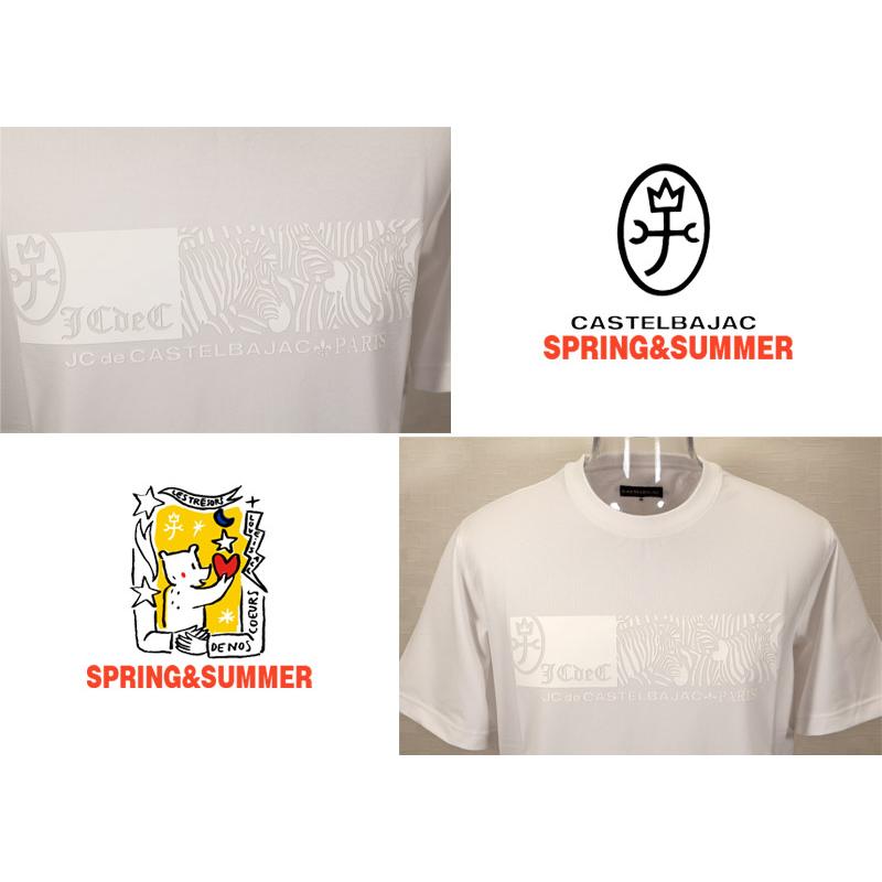 ★２０２６ 春夏 新作 【*26 SALE*】カステルバジャック・３０%OFF・【*002*】鹿の子・サファリプリント柄・Tシャツ＜M・L・LL＞-bf203・bf204・bf205 | CASTELBAJAC | 02