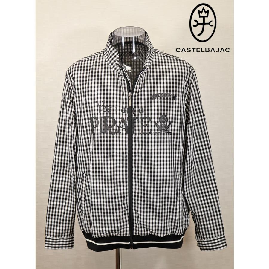 ★２０２６ 春夏 新作 カステルバジャック【*002*】綿ポリサッサー地・ギンガムチェックブルゾン＜Mサイズ・Lサイズ・LLサイズ＞-bf22・bf23・bf24 | CASTELBAJAC