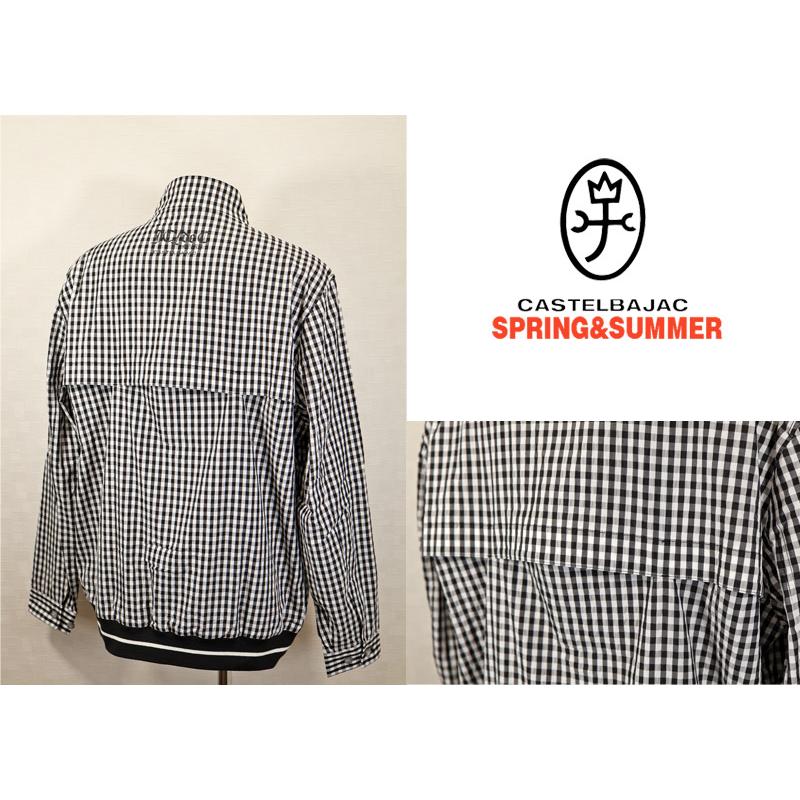 ★２０２６ 春夏 新作 カステルバジャック【*002*】綿ポリサッサー地・ギンガムチェックブルゾン＜Mサイズ・Lサイズ・LLサイズ＞-bf22・bf23・bf24 | CASTELBAJAC | 01