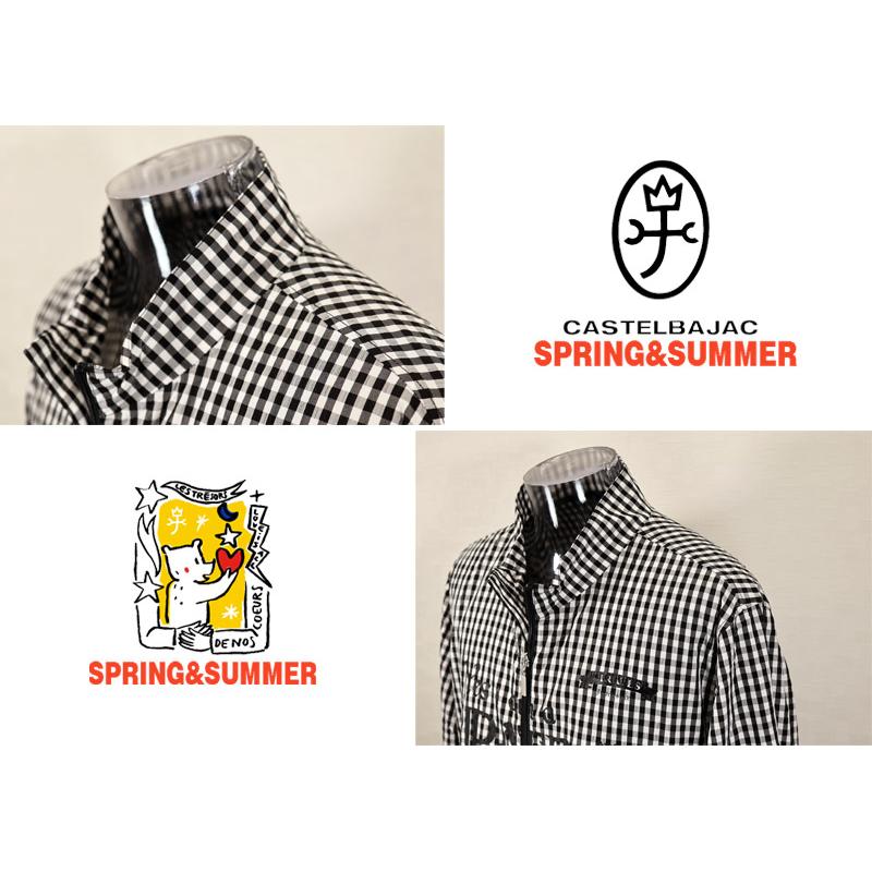 ★２０２６ 春夏 新作 カステルバジャック【*002*】綿ポリサッサー地・ギンガムチェックブルゾン＜Mサイズ・Lサイズ・LLサイズ＞-bf22・bf23・bf24 | CASTELBAJAC | 03