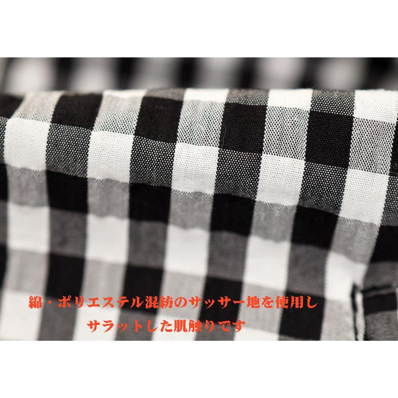 ★２０２６ 春夏 新作 カステルバジャック【*002*】綿ポリサッサー地・ギンガムチェックブルゾン＜Mサイズ・Lサイズ・LLサイズ＞-bf22・bf23・bf24 | CASTELBAJAC | 06