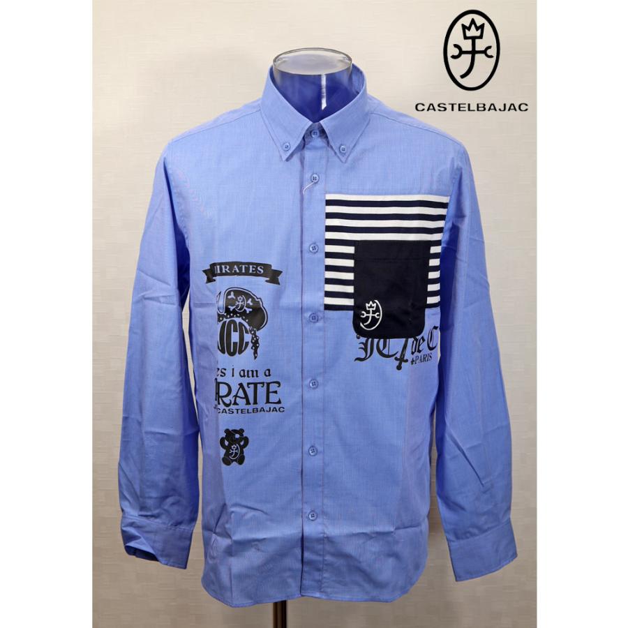 ★２０２６ 春夏 新作 カステルバジャック【*002*】長袖・ボタンダウンシャツ＜Mサイズ・Lサイズ・LLサイズ＞-bf37・bf38・bf39 | CASTELBAJAC