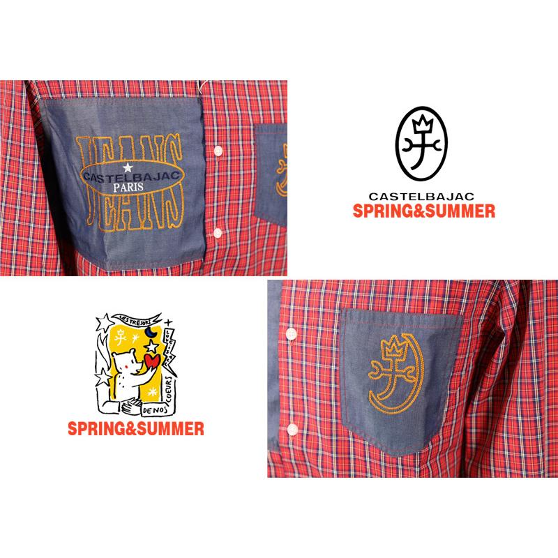 長袖・タータンチェック柄・ボタンダウンシャツ＜Mサイズ・Lサイズ・LLサイズ＞-bf43・bf44・bf45 | CASTELBAJAC | 02
