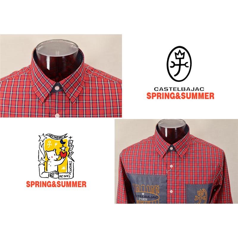 長袖・タータンチェック柄・ボタンダウンシャツ＜Mサイズ・Lサイズ・LLサイズ＞-bf43・bf44・bf45 | CASTELBAJAC | 04
