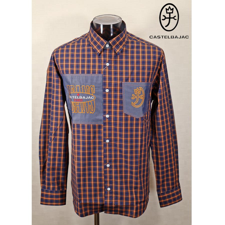 長袖・タータンチェック柄・ボタンダウンシャツ＜Mサイズ・Lサイズ・LLサイズ＞-bf46・bf47・bf48 | CASTELBAJAC