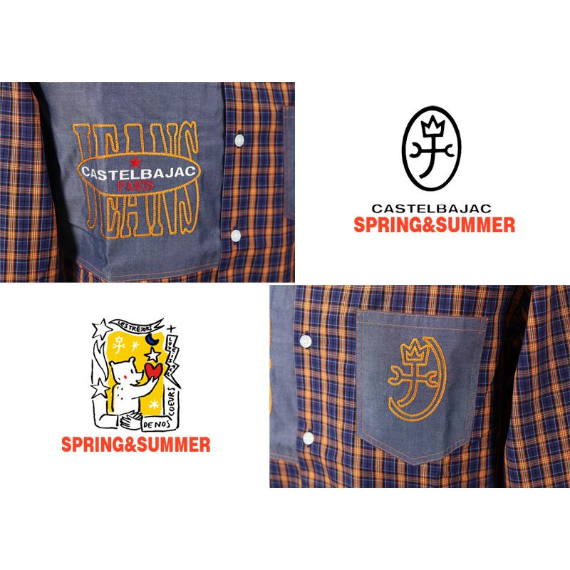 長袖・タータンチェック柄・ボタンダウンシャツ＜Mサイズ・Lサイズ・LLサイズ＞-bf46・bf47・bf48 | CASTELBAJAC | 02