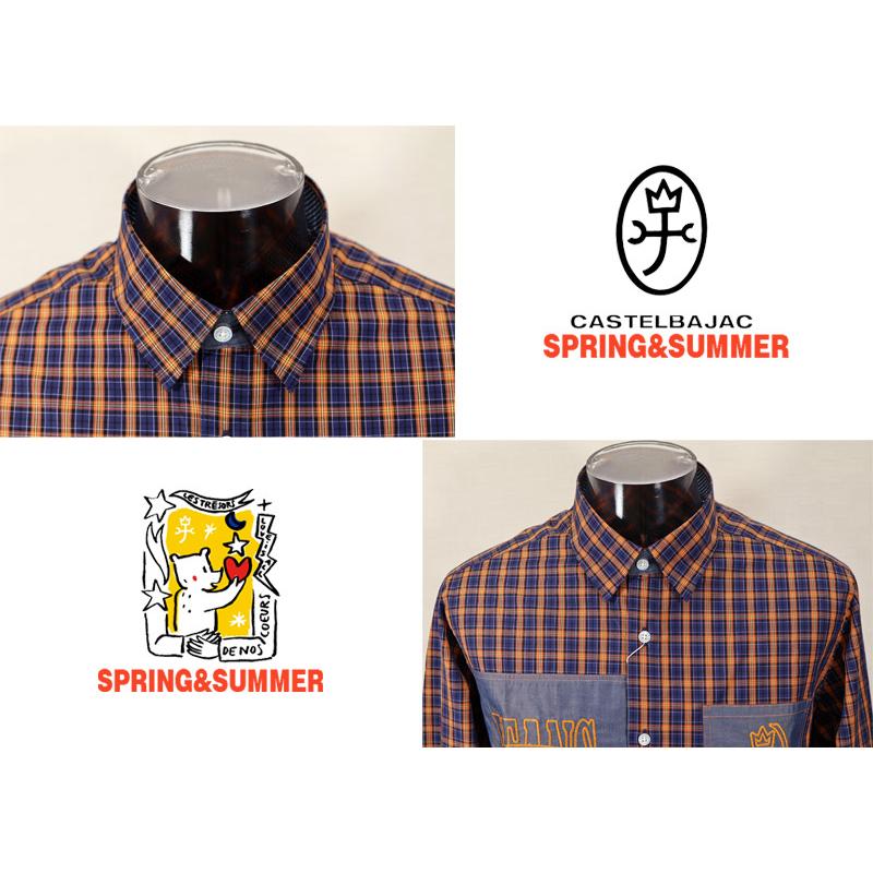 長袖・タータンチェック柄・ボタンダウンシャツ＜Mサイズ・Lサイズ・LLサイズ＞-bf46・bf47・bf48 | CASTELBAJAC | 04