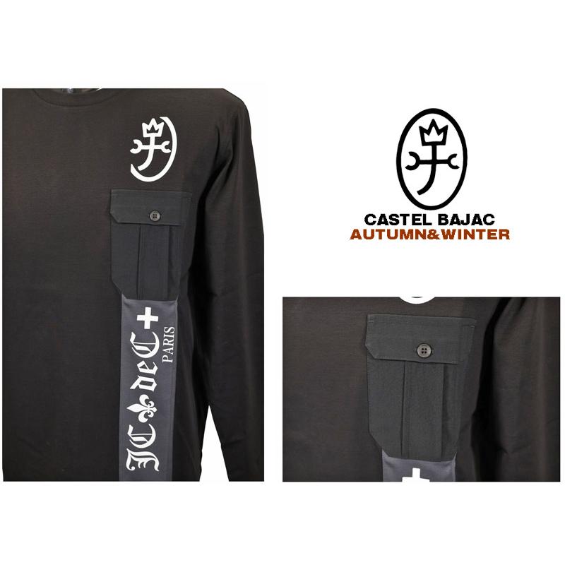 ★２０２６ 秋冬 ・新作 カステルバジャック【*002*】ロンＴシャツ・ポケット付き（長袖・布帛切替）＜Mサイズ・Lサイズ・LLサイズ＞-bg28・bg29・bg30 | CASTELBAJAC | 02