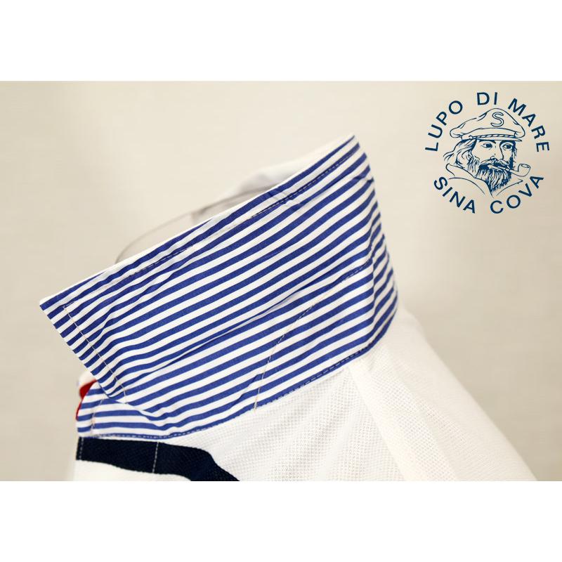 ★シナコバ【*001*】【25周年*001*】＜４0％OFF＞春夏半袖ラガーシャツ＜M・Ｌ・ＬＬ＞ホワイト・ネイビー・ボーダー-ea359 | SINA COVA | 04