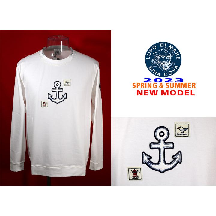 ★シナコバ【*001*】【25周年*001*】＜40％OFF＞春夏　長袖Tシャツ＜Lサイズ＞オフホワイト-ea49 | SINA COVA | 01