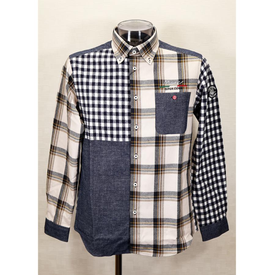 シナコバ　チェック柄 長袖シャツ SINA COVA ☆シナコバ【*001*】＜40％OFF＞秋冬クレイジー