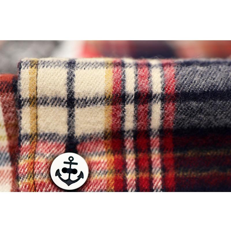 ★シナコバ【*001*】＜ 30%OFF＞秋冬クレイジーパターンチェック柄 長袖ボタンダウンシャツ＜Lサイズ・LLサイズ＞-eb164 ...