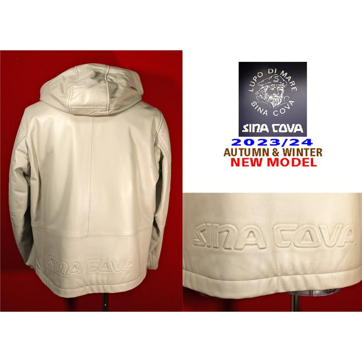 シナコバ　フード付きレザーブルゾン　Mサイズ フード付きレザーブルゾン 18223910