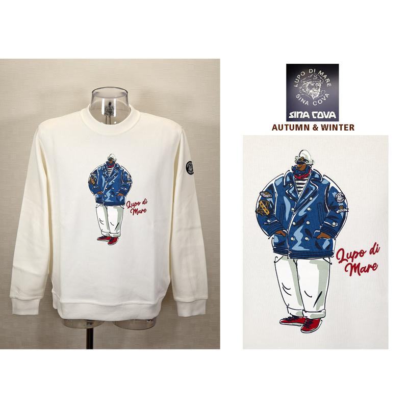 ★２０２４ 秋冬 ・ シナコバ【*001*】【ebee】４0％OFF・クルーネックトレーナー＜Mサイズ・Lサイズ・LLサイズ＞-ee028 | SINA COVA | 01