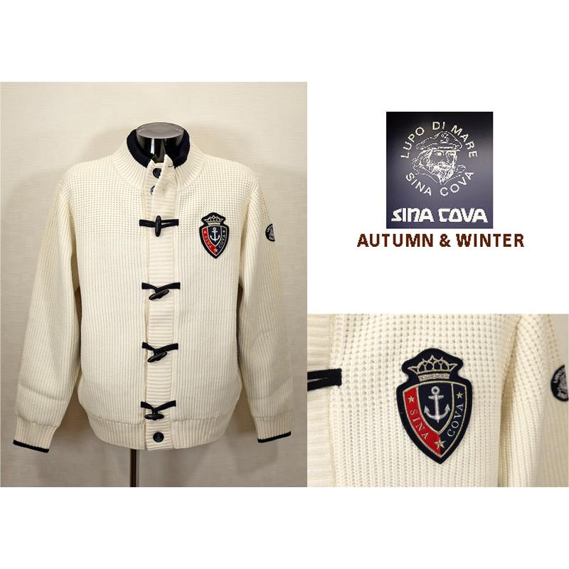【新品】シナコバ　SINA COVA、ニットジャケット、L SINA COVAニットジャケット