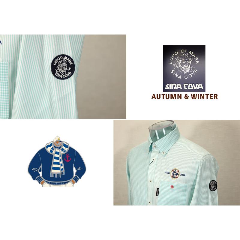 ★２０２４ 秋冬 ・ シナコバ【*001*】【ebee】４0％OFF・長袖ボタンダウンシャツ＜Mサイズ・Lサイズ・LLサイズ＞-ee166 | SINA COVA | 03