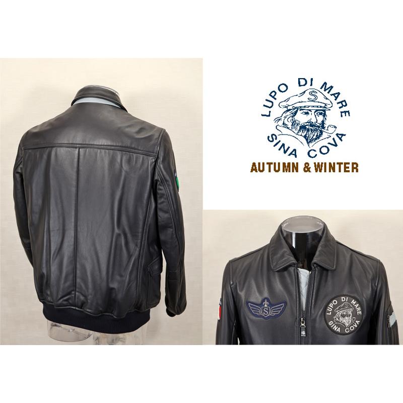 ★２０２４ 秋冬・シナコバ【*001*】【ebee】40％OFF・フライトジャケット レザージャケット(数量限定商品)＜Mサイズ・Lサイズ・LLサイズ＞-ee236 | SINA COVA | 01