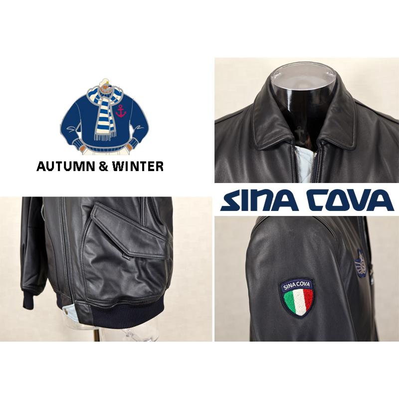 ★２０２４ 秋冬・シナコバ【*001*】【ebee】40％OFF・フライトジャケット レザージャケット(数量限定商品)＜Mサイズ・Lサイズ・LLサイズ＞-ee236 | SINA COVA | 03