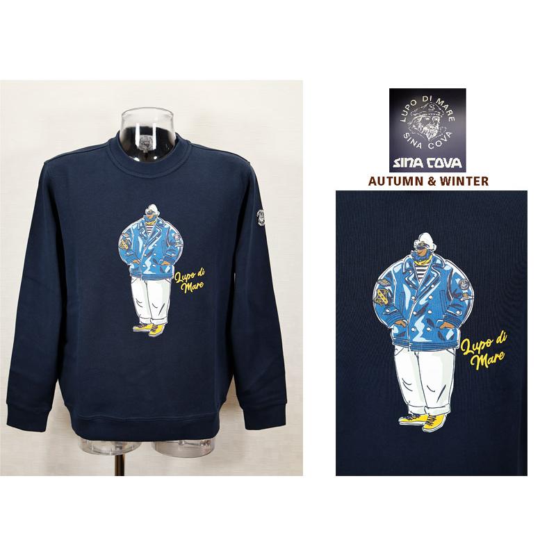 ★２０２４ 秋冬 新作・ シナコバ【*001*】３０%OFF・クルーネックトレーナー＜キングサイズ＞-ee28 | SINA COVA | 01