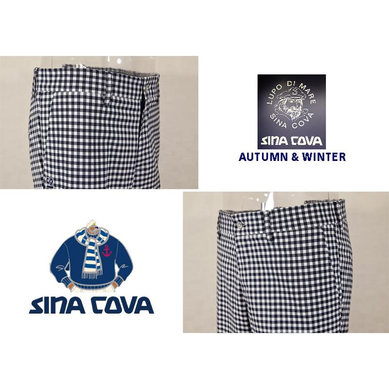 ★２０２４ 秋冬・シナコバ【*001*】【ebee】４0％OFF・ギンガムチェック ノータックパンツ＜80cm・84cm・88cm・92cm・96cm＞-ee324 | SINA COVA | 01