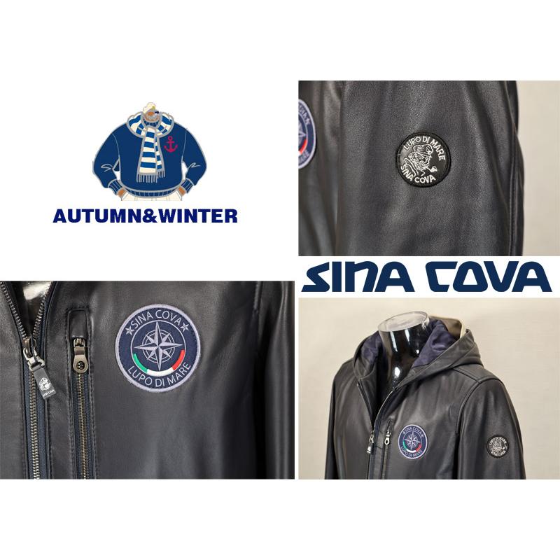 ★シナコバ【*001*】【ebee】秋冬＜40％OFF＞フード付きレザーブルゾン-ee341 | SINA COVA | 02