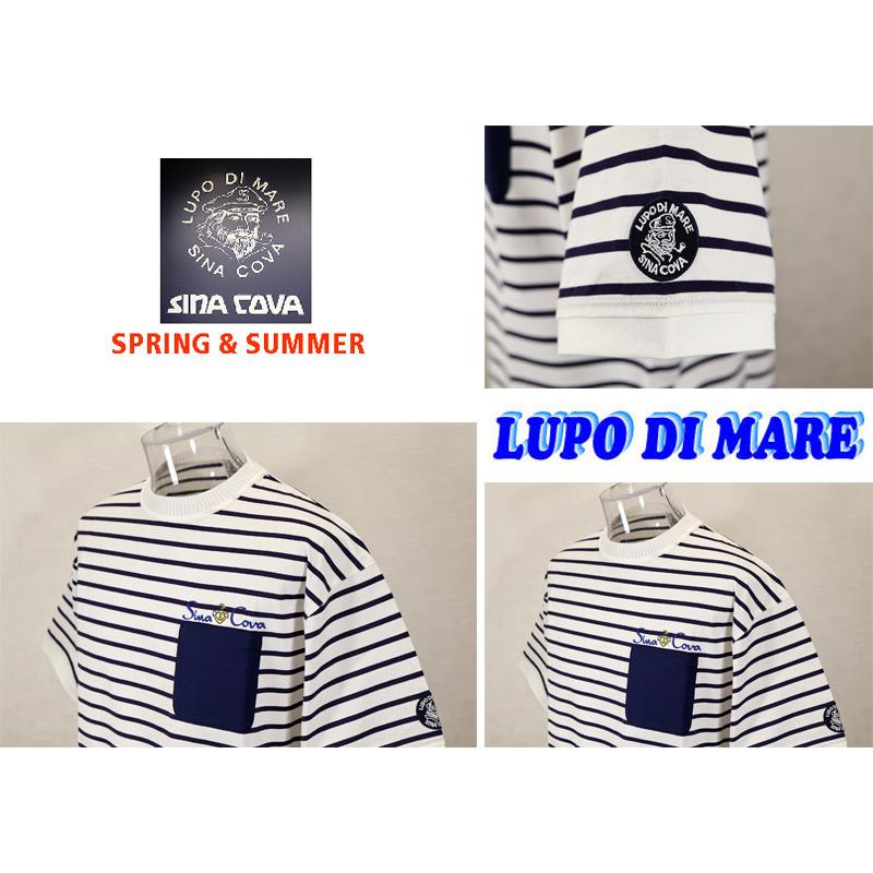 ★２０２５ 春夏　新作・３０%OFF・ シナコバ【*001*】ポケットデザインボーダー半袖Ｔシャツ＜Lサイズ・LLサイズ＞-ef100・ef101 | SINA COVA | 02