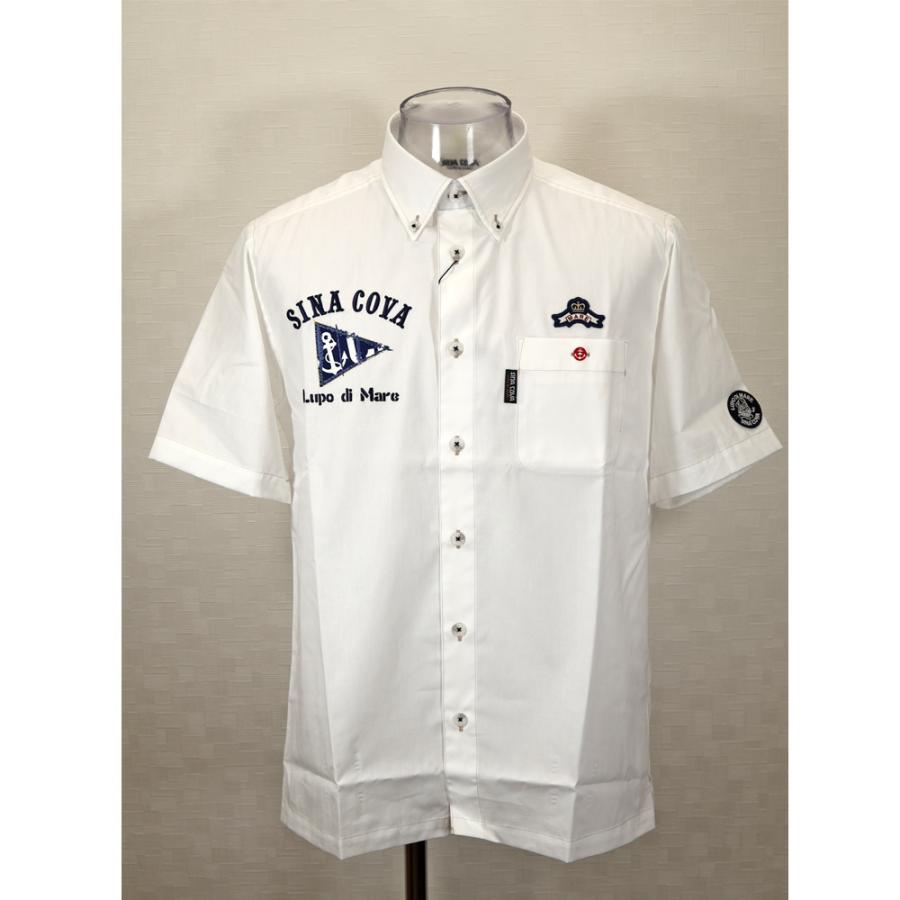 ★２０２５ 春夏　・３０%OFF・ シナコバ【*001*】バックプリント半袖ボタンダウンシャツ＜Lサイズ・LLサイズ＞-ef108・ef109