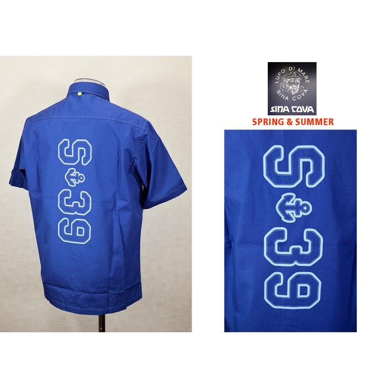 ★２０２５ 春夏　新作・３０%OFF・ シナコバ【*001*】バックプリント半袖ボタンダウンシャツ＜Lサイズ・LLサイズ＞-ef110・ef111 | SINA COVA | 01