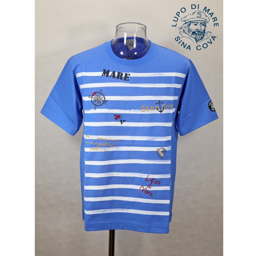 ★２０２５ 春夏　新作・３０%OFF・ シナコバ【*001*】半袖マリンボーダーTシャツ＜Lサイズ・LLサイズ＞-ef146・ef147 | SINA COVA