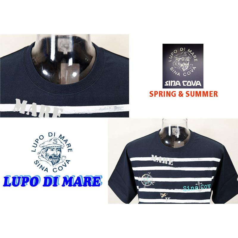 ★２０２５ 春夏　新作・３０%OFF・ シナコバ【*001*】半袖マリンボーダーTシャツ＜Lサイズ・LLサイズ＞-ef148・ef149 | SINA COVA | 03