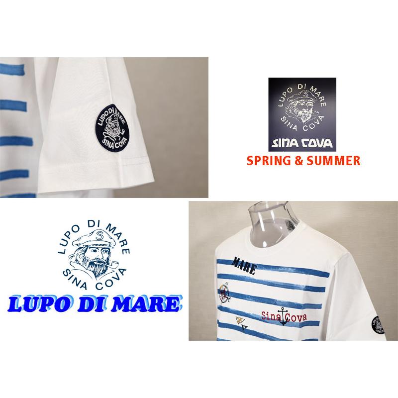 ★２０２５ 春夏　新作・３０%OFF・ シナコバ【*001*】半袖マリンボーダーTシャツ＜Lサイズ・LLサイズ＞-ef152・ef153 | SINA COVA | 02