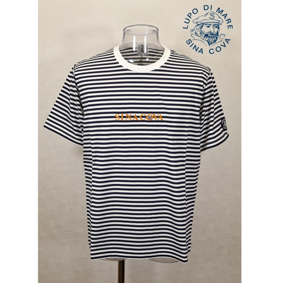 ★２０２５ 春夏　新作・３０%OFF・ シナコバ【*001*】ボーダー柄半袖Tシャツ＜Lサイズ・LLサイズ＞-ef162・ef163 | SINA COVA