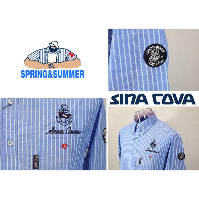 ★シナコバ 【*001*】＜30%OFF＞2025・春夏・長袖ボタンダウンシャツ＜Mサイズ・Lサイズ・LLサイズ＞-ef271・ef272・ef273 | SINA COVA | 02