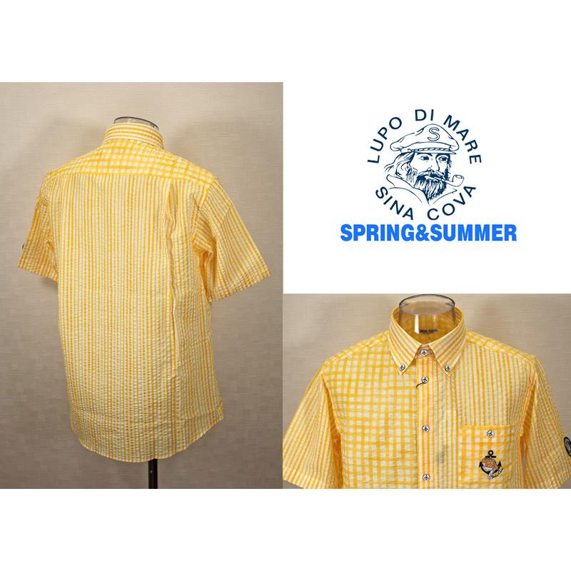 ★２０２５ 春夏　３０%OFF・ シナコバ【*001*】半袖ボタンダウンシャツ＜Mサイズ・Lサイズ・LLサイズ＞-ef321・ef322・ef323 | SINA COVA | 01