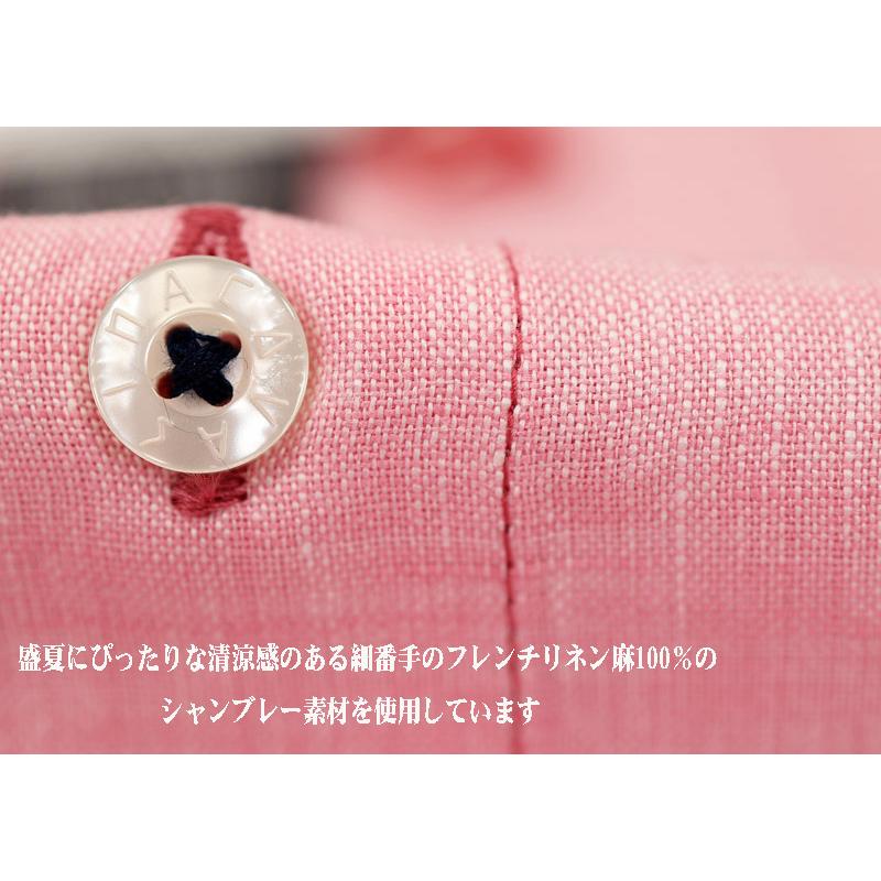 ★２０２５ 春夏　３０%OFF・ 半袖リネン【麻100％】・レギュラーシャツ＜Mサイズ・Lサイズ・LLサイズ＞-ef334・ef335・ef336 | SINA COVA | 05