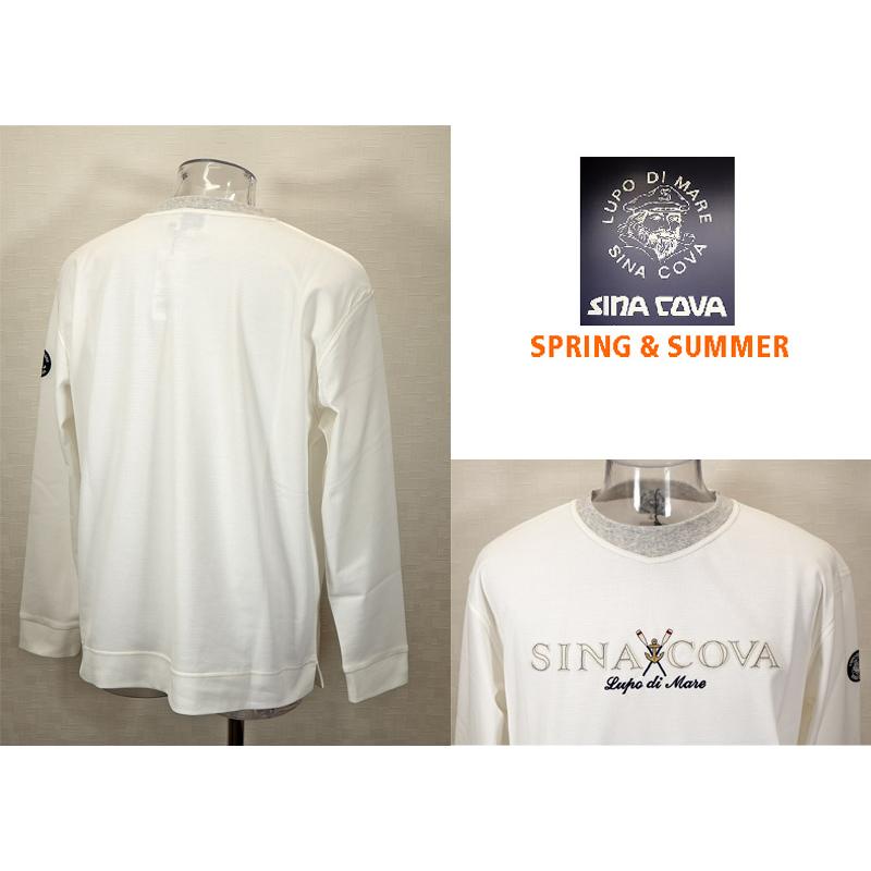★２０２５ 春夏・40％OFF【gs1】 シナコバ【*001*】長袖Ｔシャツ＜Lサイズ・LLサイズ＞-ef34・ef35 | SINA COVA | 01