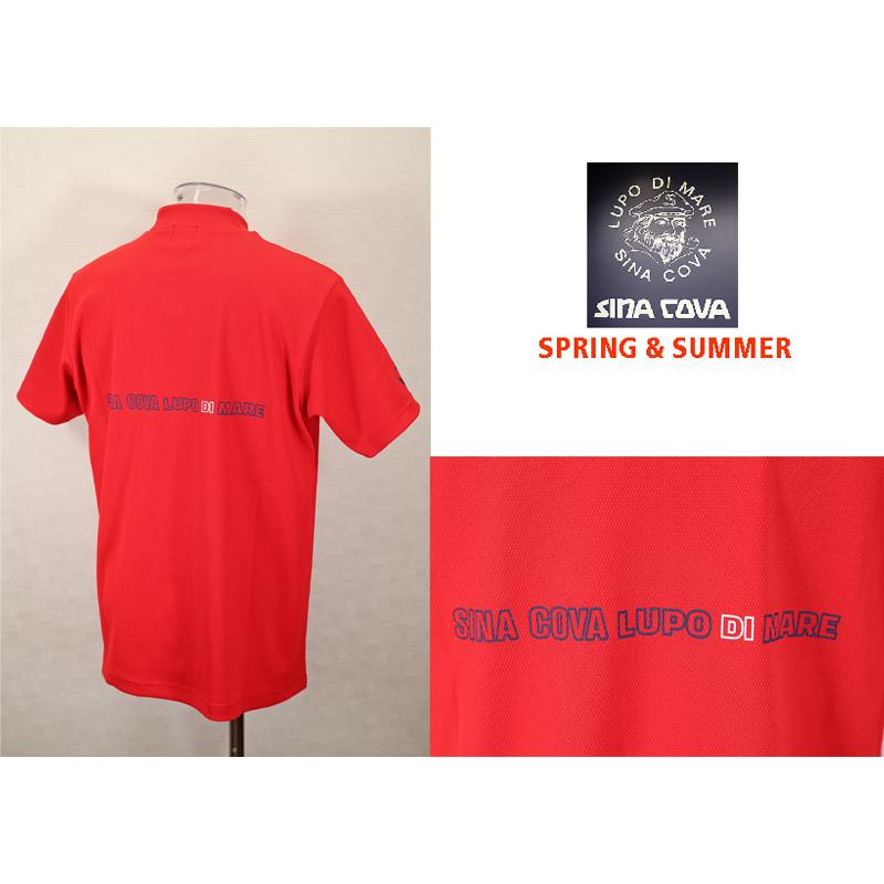★２０２５ 春夏　新作・３０%OFF・ シナコバ【*001*】ハイネックＴシャツ（バックプリント）＜Lサイズ・LLサイズ＞-ef84・ef85 | SINA COVA | 01